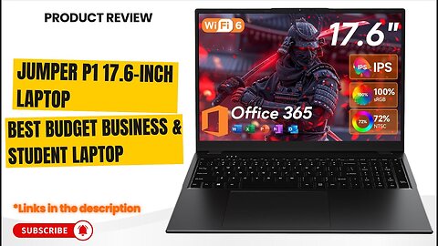 jumper 17.6 Inch Laptop, 4-Core N95 CPU, 16GB DDR5 RAM 640GB SSD,