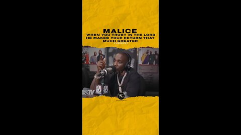 @malice When you trust in the lord he makes your return that much greater