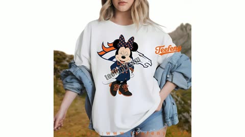 Denver Broncos Minnie Mouse Shirt Vintage