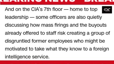 BREAKING: CIA worried Anti-Trump personnel are selling out America to a foreign power.