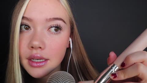 ASMR_ MIC BRUSHING _ STIPPLE, TIC _ WITH MOUTH SOUNDS