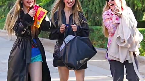 Pretty Twins are Scared by Bush Man