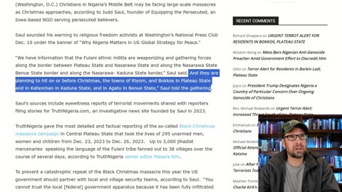 WARNING: Muslims Will End a Bunch of Christians on Christmas (Nigerian sources)