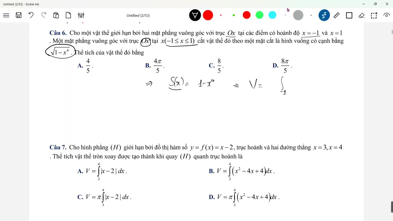 3 2a Tính thể tích Trắc nghiệm ABCD mp4