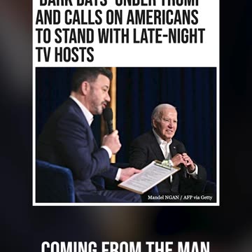 Fearful Biden Warns of "Dark Days" Under Trump