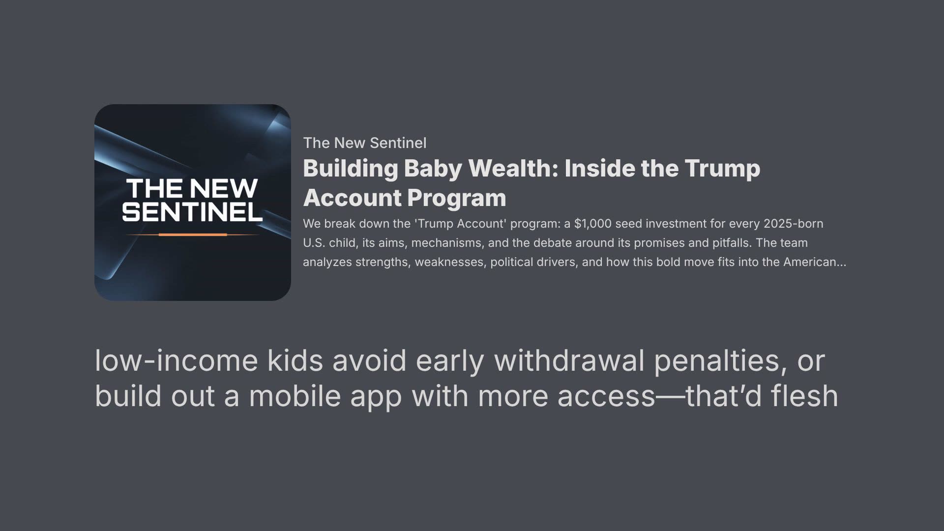 Building Baby Wealth