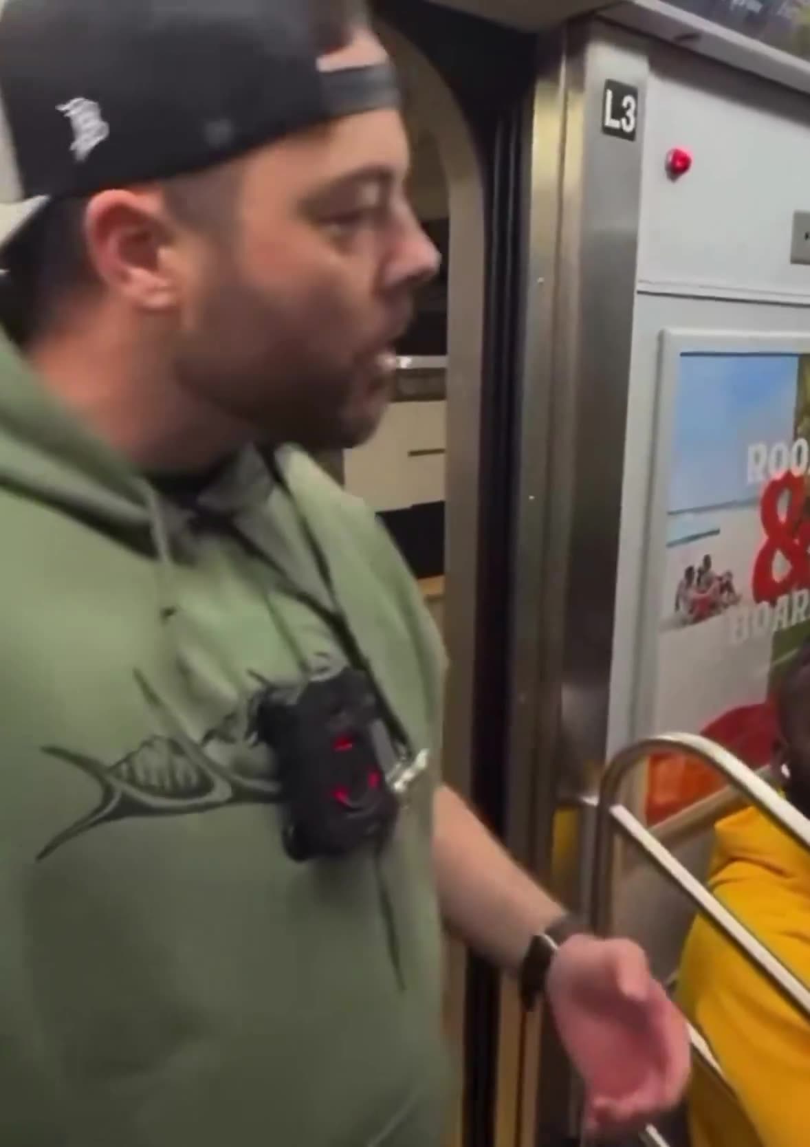 Holy shit! This is New York City. No ID, doesnt identify himself, trying to kidnap a passenger.😳