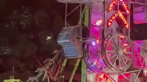 Shocking footage captures a carnival ride malfunctioning, crashing at a Los Angeles high school