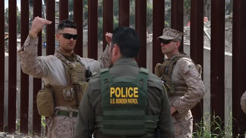 U.S. Marines assess southern border wall to assist CBP with security mission