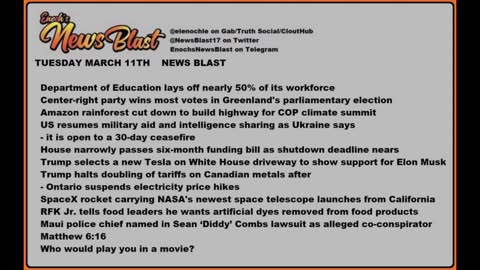 Tuesday, March 11, 2025 News Blast