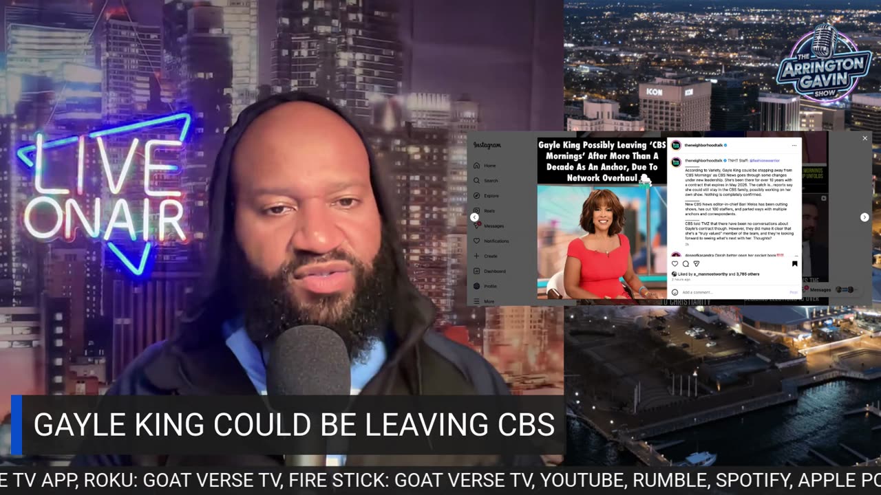 The Arrington Gavin Show "BIG SHAKEUPS HAPPENING AT CBS"