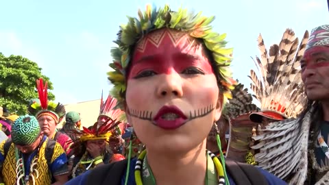 Thousands march in Brazil demanding Indigenous land rights, climate actions