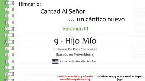 Himnario: Cantad al Señor...un cántico nuevo | Vol. 3 | 09 Hijo Mío (Instrumental)