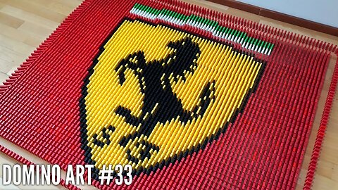 FERRARI LOGO MADE FROM 5,000 DOMINOES | Domino Art #33
