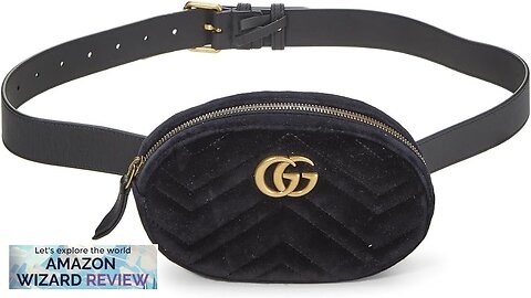 Gucci Pre-Loved Black Velvet Marmont Belt Bag Mini BlackFrom Gucci's Marmont collection Review