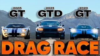 Mustang vs Supercar: GTD vs Ford GT vs Ford GT (w Roll Race) — Cammisa Ultimate Drag Race