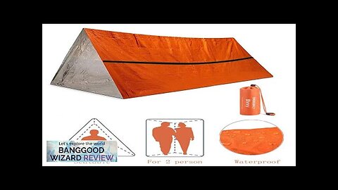 2 Person Emergency Shelter Bivy Survival Tent Kit Mylar Tube Tent Sleeping Review