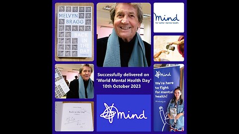 Melvyn Bragg ⭐️ signed memoir is donated to the MIND 💙🤍 UK charity 10/10/24