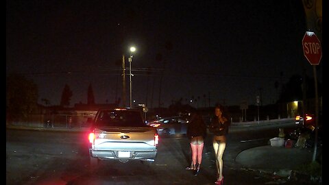 10-04-2025 Saturday night traffic in South Los Angeles, California