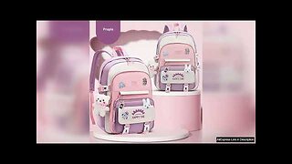 Large Capacity Cute Women Multi-Pocket Nylon Backpack Ins Junior High School Student Review