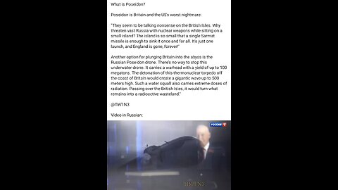 What is Poseidon? Poseidon is Britain and the US's worst nightmare: