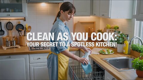 Clean As You Cook: Your Secret to a Spotless Kitchen! #kitchentips #cleaning #kitchenhacks