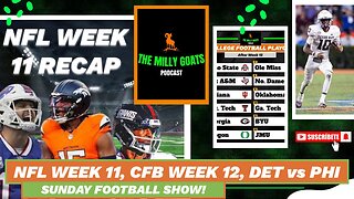 NFL Week 11 Round-up, CFB Week 12 Recap, & Lions + Eagles LIVE!