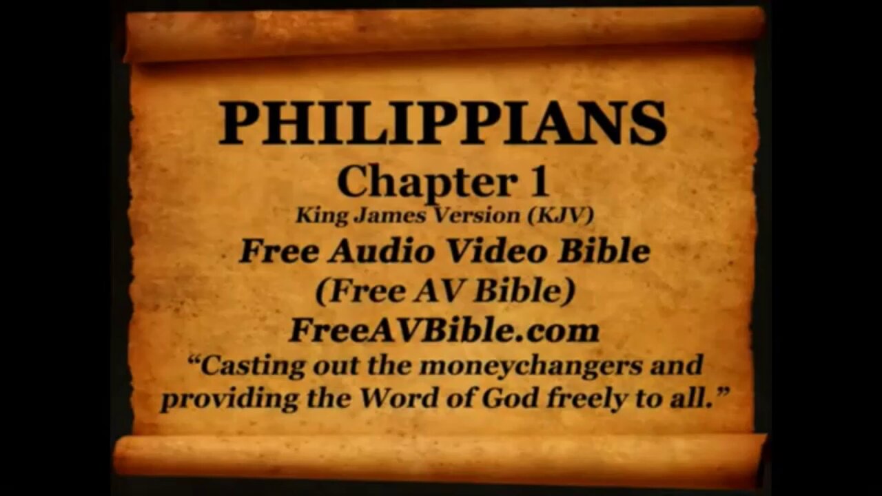 Philippians KJV read along audio bible with piano worship music in the background