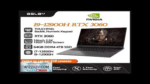 Intel Core i9-12900H Laptop NVIDIA RTX 3060 6G Notebook 16 inch Windows Review