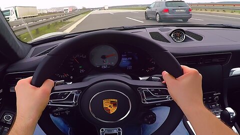 Porsche 911 POV Onboard C4S Turbo Acceleration Autobahn Sound