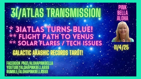 Interstellar Object 3I/ATLAS Glowing Bright Blue!💎XClass Flares 🌞1111 Gateway Galactic Tarot