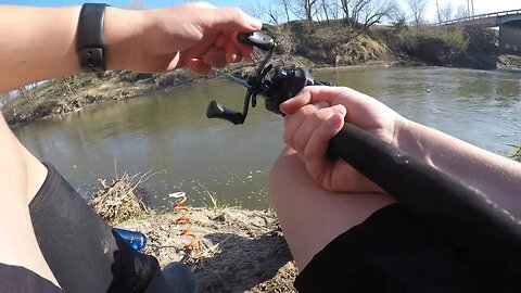 Fishing Salt Creek First Catch Of The Year Using New Setup (Revo X Baitcaster & GX2 Rod)