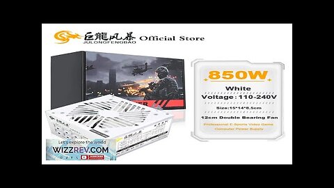 JULONGFENGBAO 110-240V Game Fonte White 850W Fully Modular ATX PSU Computer PC Review