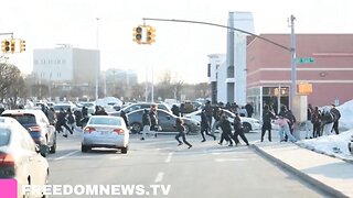 🚨 500 youths stormed the Bronx Mall in the “Bay Plaza Takeover”, total chaos, running wild... 2/16/26