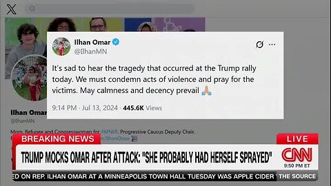 Ilhan Omar: The Difference Between Trump and I Is that ‘I Was Raised to Be a Decent Human Being’