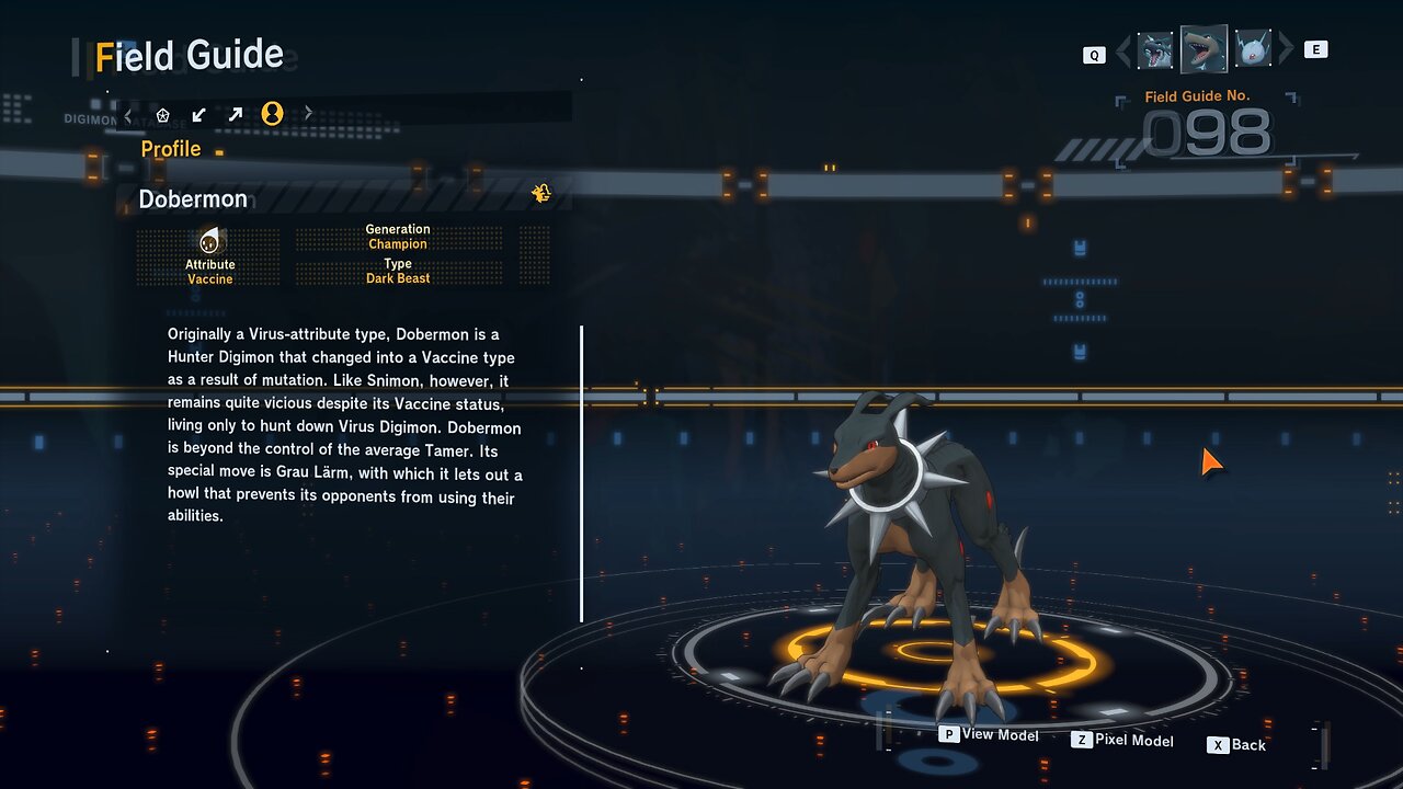 dobermon all digivolution/de-digivolution/profile Digimon Story Time Stranger