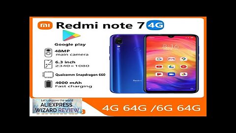 Global firmware Xiaomi Redmi Note 7 6G 64G Cellphone Original Smartphone Snapdragon Review