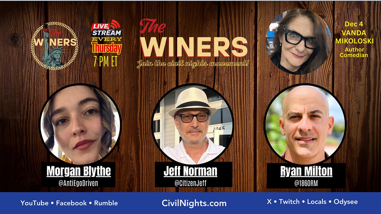 The Winers Ep. 62 (streams live on Dec 4 at 7 PM ET)