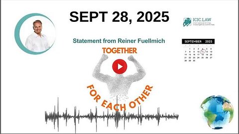 DR. REINER FUELLMICH'S STATEMENT ON SEPT. 28. 2025 - Reiner Fuellmich News Network