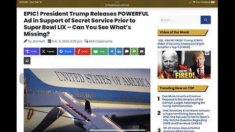 EPIC! President Trump Releases POWERFUL Ad in Support of Secret Service Prior to Super Bowl LIX