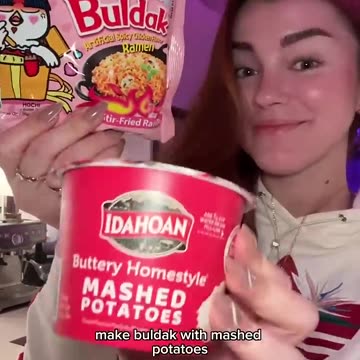 Re-creating viral buldak Ramen hacks! #Ramen #Eating #Cooking #Foodie #Shorts #buldak #Tacos