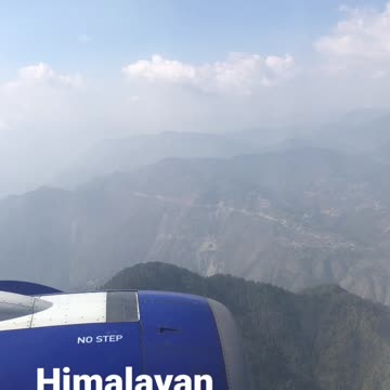 View from the plane✈️as we landed in Nepal #kathmandu