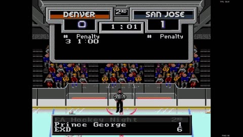 NHL '94 Franchise Mode 1991 Regular Season G58 - niuhuskie224 (DEN) at Len the Lengend (SJ)