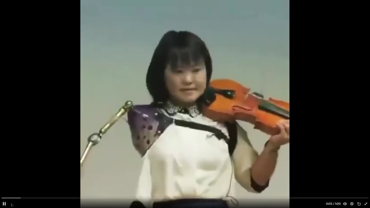 Never say you can't do something. - this lady plays violin with one arm