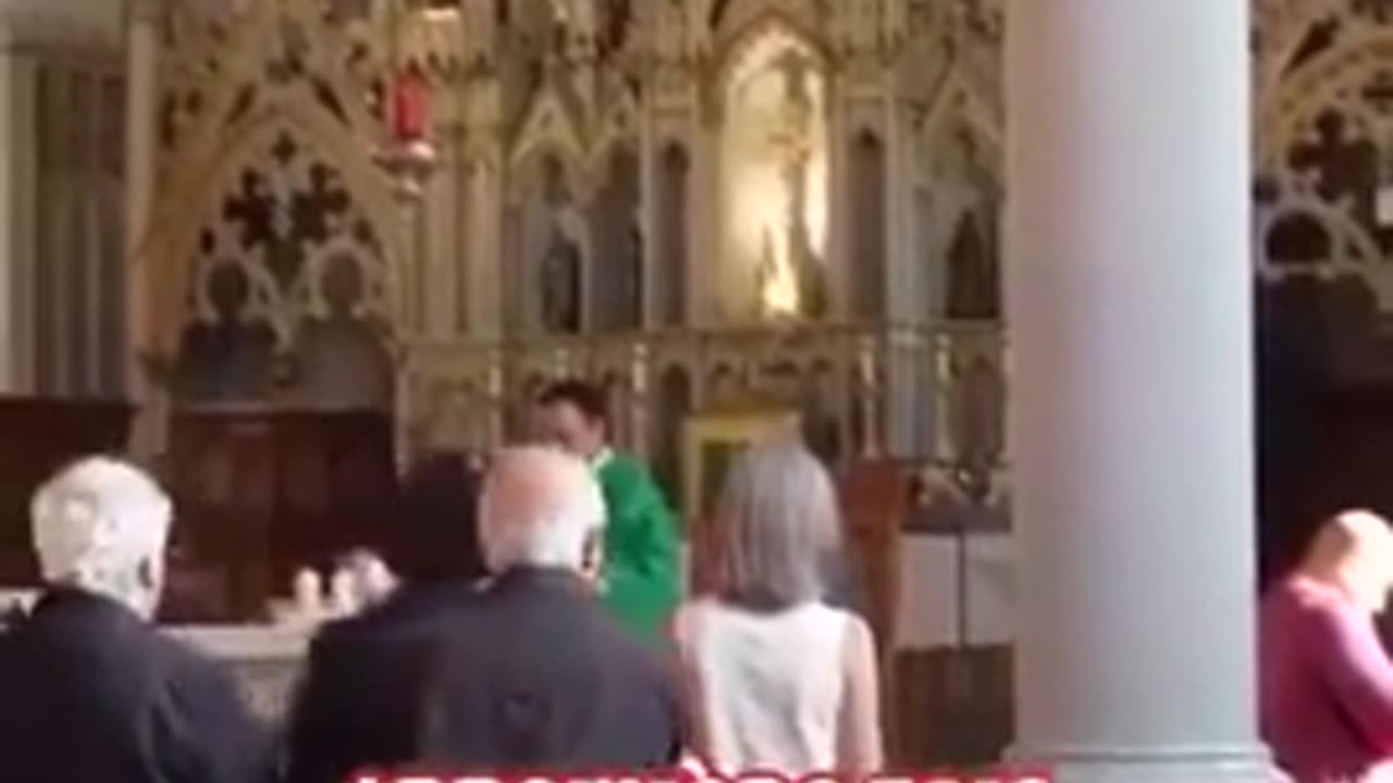 Muslim man goes in to a Christian church and prays to allah while they have service...
