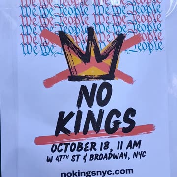 The "NO KINGS MARCH" will be on October 18.