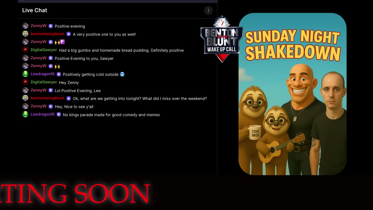 Benton Being Blunt "Sunday Night Shakedown"