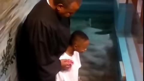 Kid Decides To Baptize Himself After Too Excited #shorts #shortsviral #church #funny