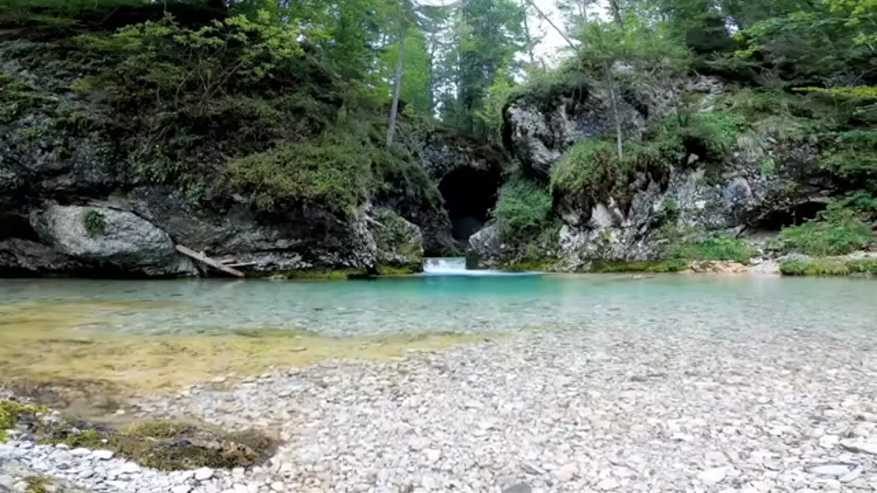 Video Background of Natural Scenery, Waterfalls and Mountains