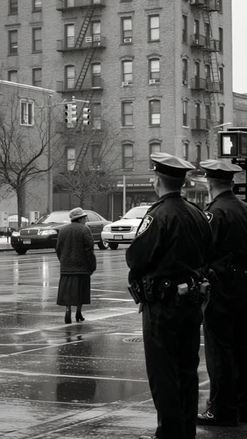 While most of us were inside, dry and safe, police officers stood post in that rain.